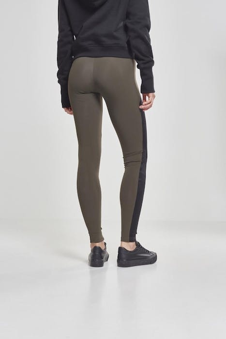 LADIES JACQUARD CAMO STRIPED LEGGINGS DARKOLIVE/BLACKCAMO 3