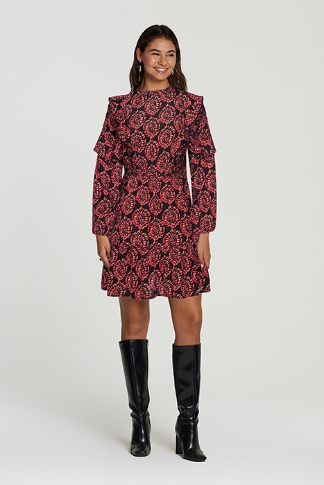 LADIES MONTEVIDEO DRESS PEACOCK LEAF 1