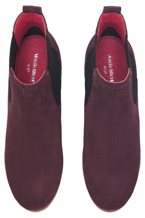 IY SUEDE WEDGE BOOT DK PLUM 3