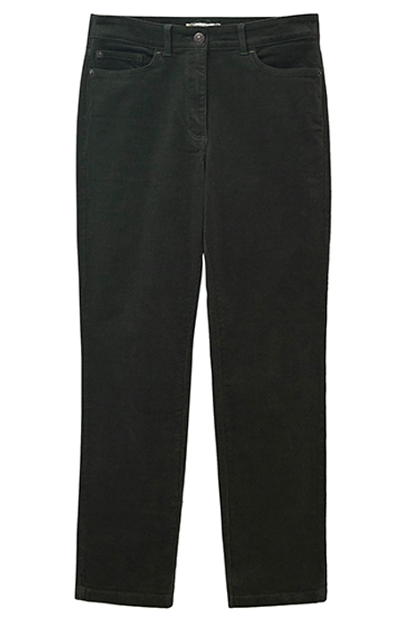 BROOKE STRAIGHT CORD TROUSER DARK GREEN 1
