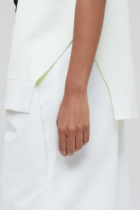 WOMEN VEST CREW NECK IVORY 3