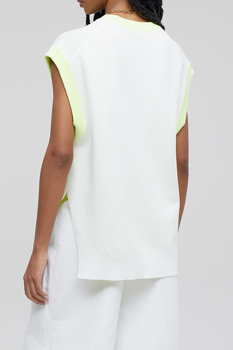 WOMEN VEST CREW NECK IVORY 2