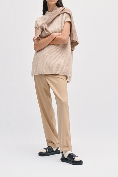 CREW NECK TABARD KNITS ECRU 3