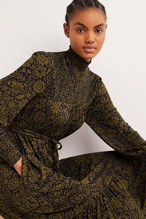 HIGH NECK JERSEY MAXI DRESS GRN 2