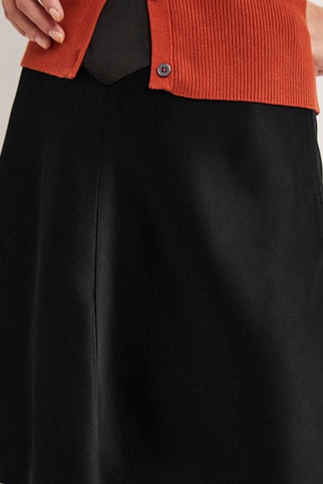 SATIN BIAS-CUT MINI SKIRT BLK 4