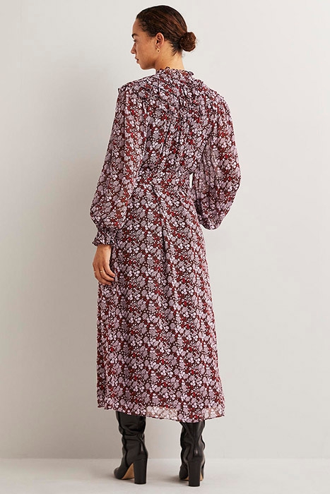 RUFFLE YOKE MIDI SHIRT DRESS PRP 2