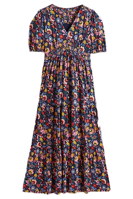 TIERED JERSEY MAXI TEA DRESS NVY 6