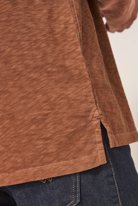 LONG SLEEVE ABERSOCH TEE DEEP BROWN 3