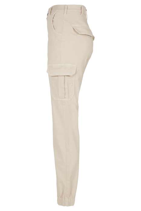 LADIES HIGH WAIST CARGO PANTS WHITESAND 8