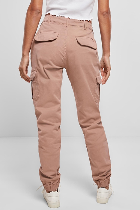 LADIES HIGH WAIST CARGO PANTS DUSKROSE 3