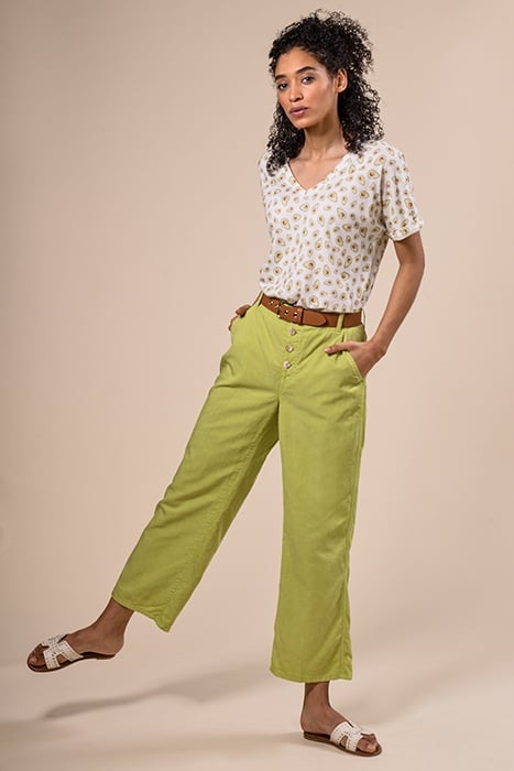 PANT FRONT BUTTON CLOSURE GREEN 2