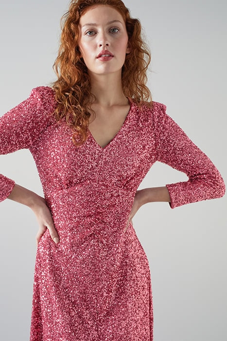 GABRIELLE MIDI DRESS PINK 3