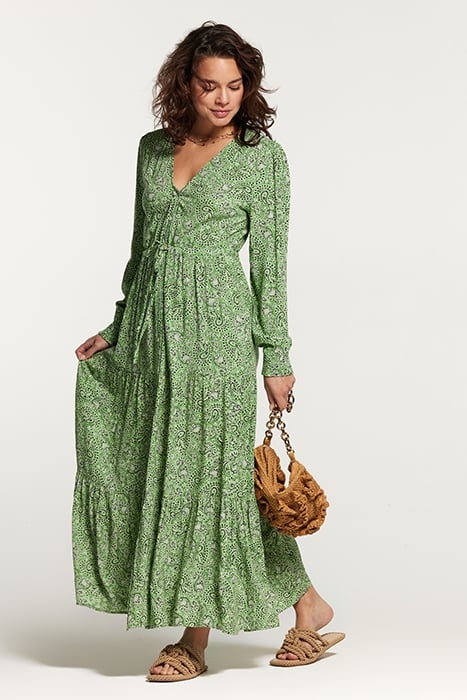 AZORES DRESS POOLSIDE PAISLEY KELLY GREEN 3