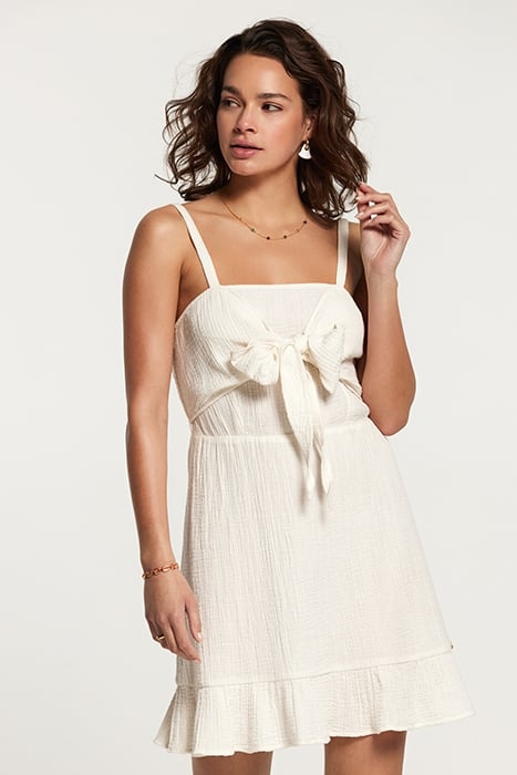 BORA-BORA DRESS MOUSSELINE WAFFLE JET STREAM WHITE 1