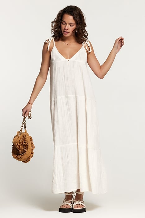 BOGOTA DRESS MOUSSELINE WAFFLE JET STREAM WHITE 6