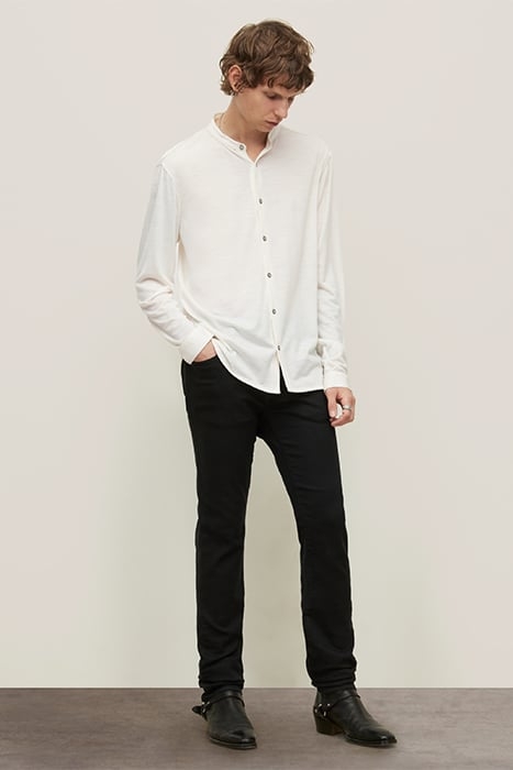 FULTON REGULAR FIT LS STAND COLLAR SHIRT IN EXTRAF WHITE 3