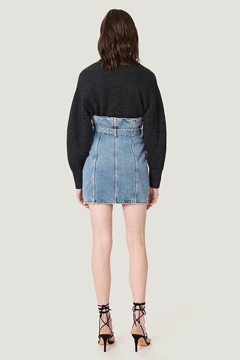 MELAY DENIM SKIRT IN AUTHENTIC BLUE DENIM 3