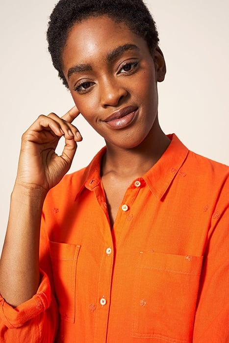 EMILIA ORGANIC COTTON SHIRT BRT RED 4