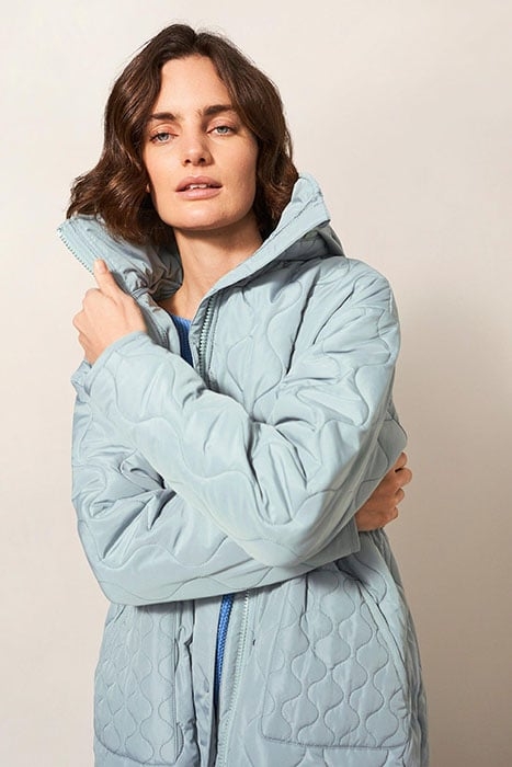MADDISON QUILTED COAT MID BLUE 3