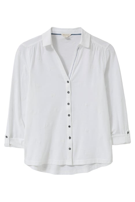 ANNIE EMBROIDERED JERSEY SHIRT BRILLIANT WHITE 3