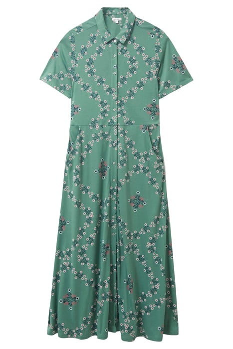RUA JERSEY SHIRT DRESS TEAL MULTI 4