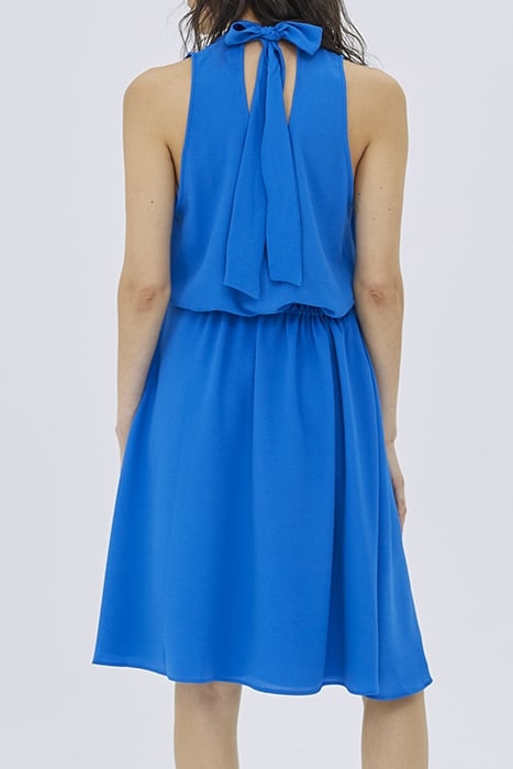 BLUE SLEEVELESS DRESS WITH NECK TIE ON BACK 2