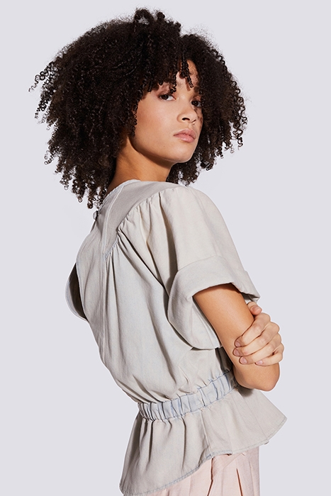 ZAFO BLOUSE IN BLEACHED USED 5