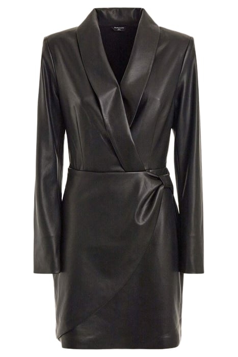 ANGELA DRESS JET BLACK LEATHER 4
