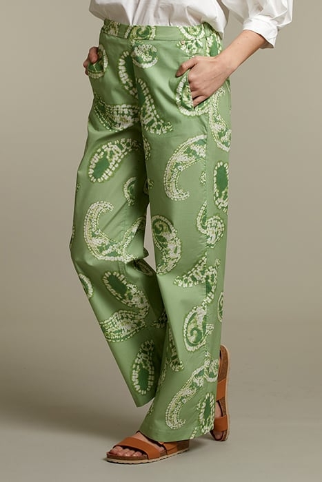 GREEN PAISLEY PANTS 1