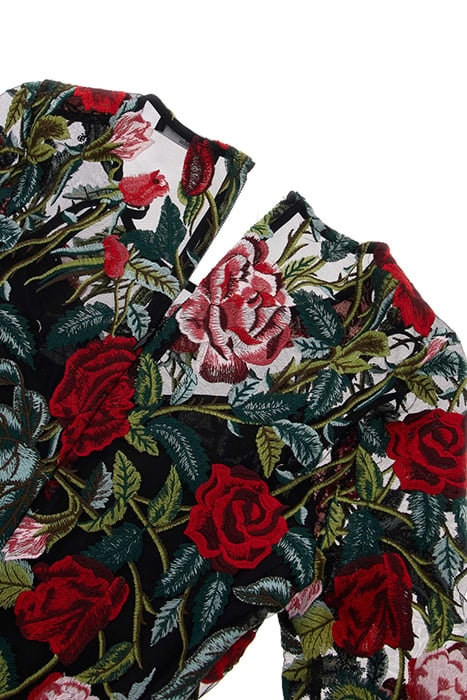 ROSA DRESS BLACK FLORAL MULTI 8