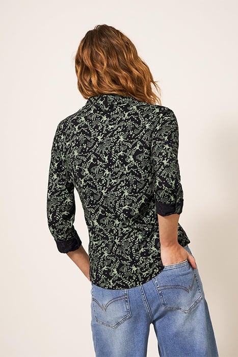 ANNIE JERSEY SHIRT GREEN PRINTED 2