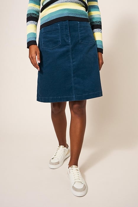 MELODY CORD SKIRT DARK TEAL 1