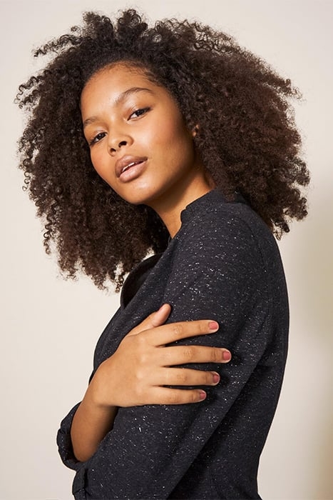 ANNIE SPARKLE JERSEY SHIRT CHARCOAL GREY 4