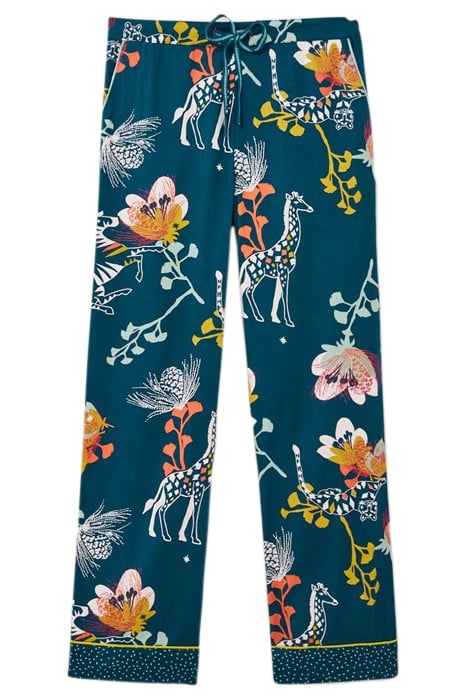 NINA PJ BOTTOM TEAL PRINTED 4