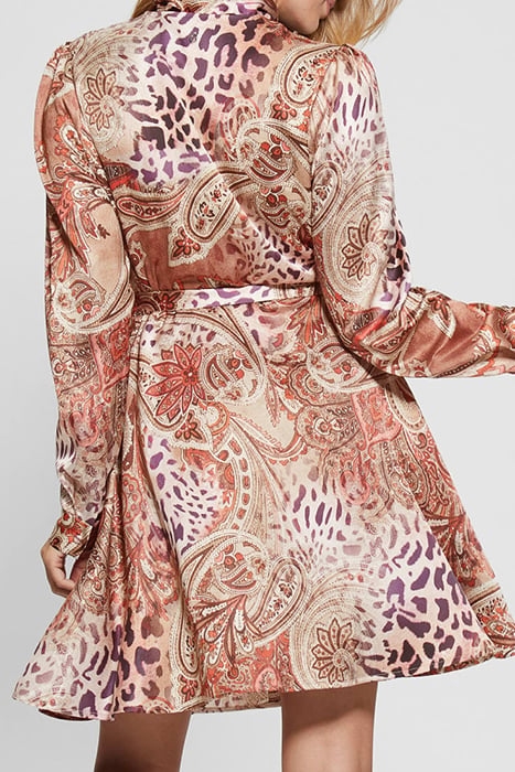 MIREILLE DRESS RED MULTI PATTERN 2