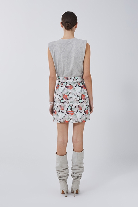 CARTIS MINI SKIRT IN MIXED GREEN 4