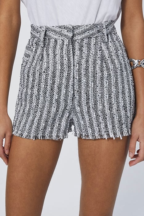 HONZA SHORT IN BLACK/WHITE/SILVER 1