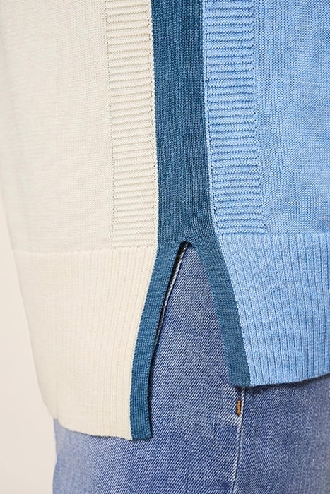 OLIVE ABSTRACT JUMPER BLUE 4