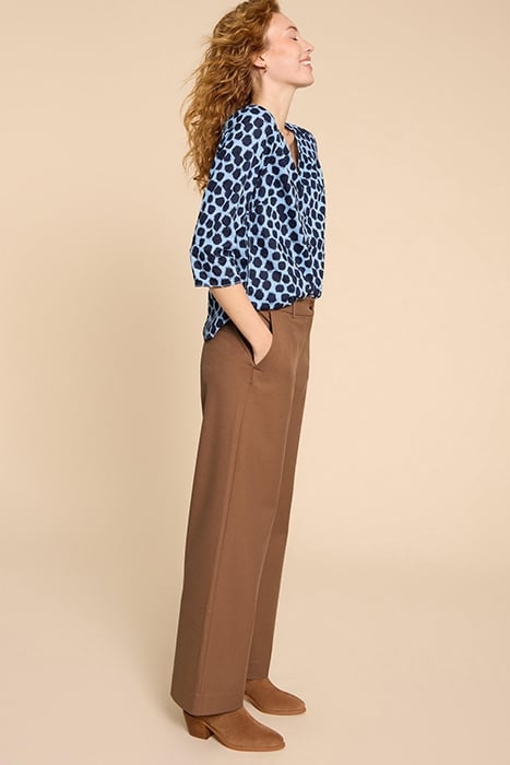 BELLE WIDE LEG TROUSER MID TAN 3