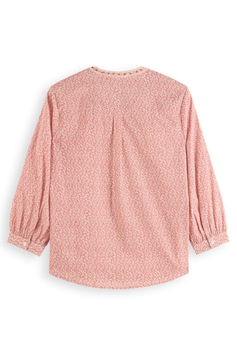 TOP WITH BEADED COLLAR CORAL 2