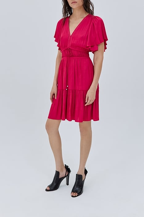 TANGY FUCHSIA RUFFLED DRESS 2