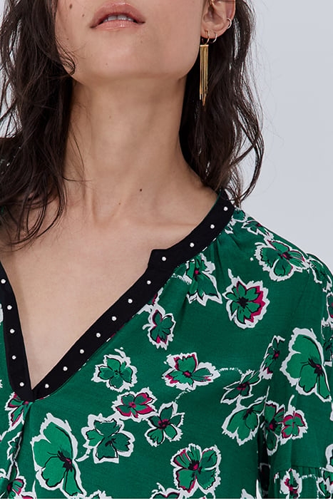 GREEN XL FLORAL PRINT BLOUSE 5