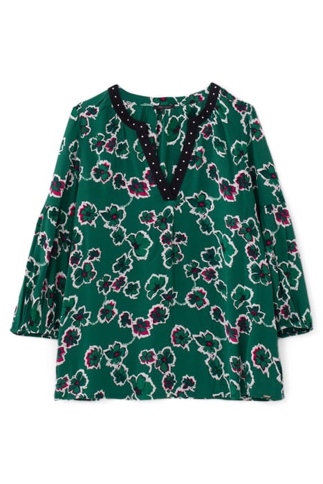 GREEN XL FLORAL PRINT BLOUSE 4