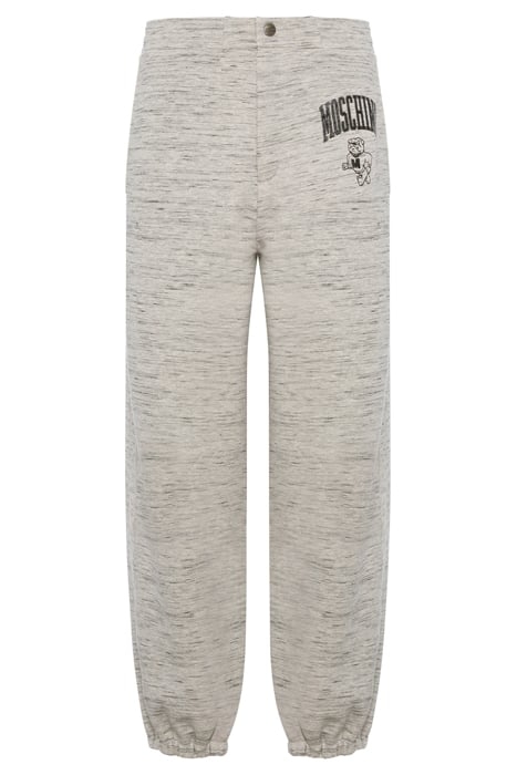 MOSCHINO VARSITY SLUB FLEECE JOGGERS GREY 3
