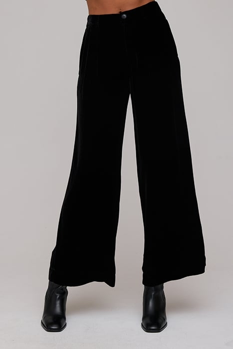PLEATED WIDE LEG TROUSER BLACK 1