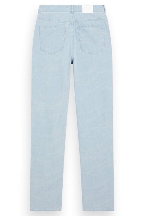 THE RIPPLE AUTHENTIC STRAIGHT JEANS — INDIGO WAVE JACQUARD I 5