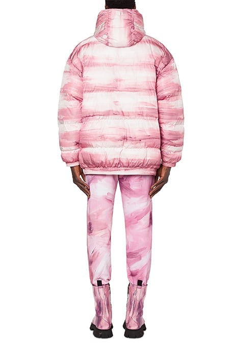 PAINTING NYLON DOWN JACKET PINK 2
