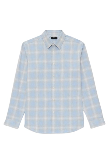 IRVING SHIRT IN COTTON-BLEND FLANNEL BLUE MULTI 2