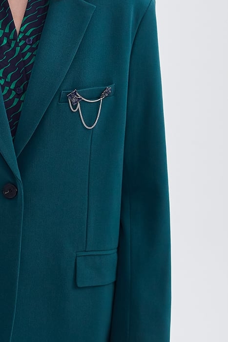 DUCK GREEN SUIT JACKET WITH PIN BADGE GREEN 7