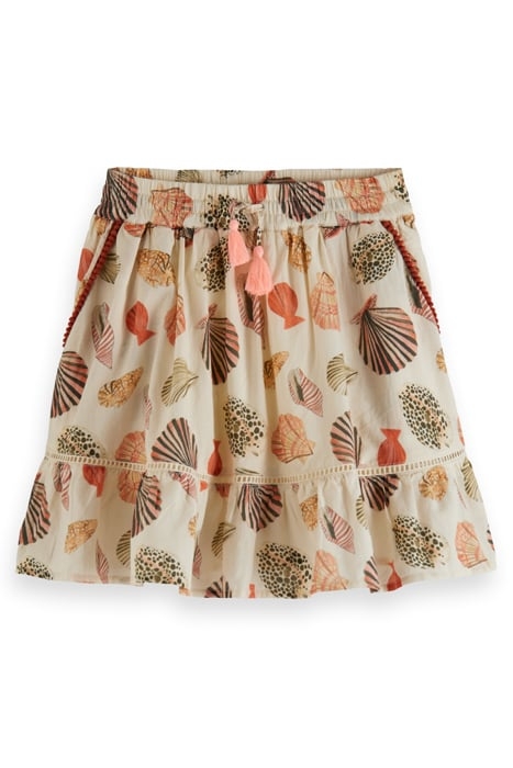 ALL-OVER PRINTED POM POM TAPE SKIRT SHELLS 1